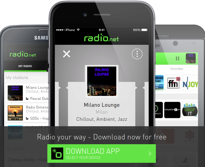 Listen to Milano Lounge with Radio.net app